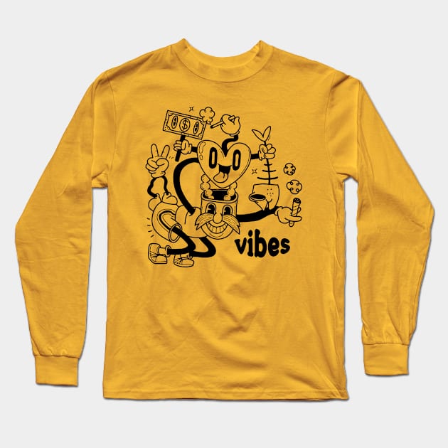 vibes Long Sleeve T-Shirt by trashgoods